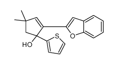 2-(1-benzofuran-2-yl)-4,4-dimethyl-1-thiophen-2-ylcyclopent-2-en-1-ol Structure