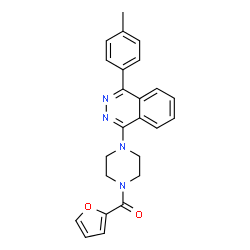 furan-2-yl{4-[4-(4-methylphenyl)phthalazin-1-yl]piperazin-1-yl}methanone结构式