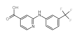 2-[3-(trifluoromethyl)anilino]pyridine-4-carboxylic acid Structure