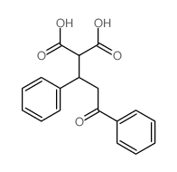 2-(3-oxo-1,3-diphenyl-propyl)propanedioic acid结构式