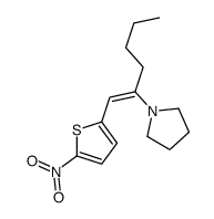 1-[1-(5-nitrothiophen-2-yl)hex-1-en-2-yl]pyrrolidine结构式