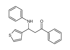 3-anilino-1-phenyl-3-thiophen-3-ylpropan-1-one结构式