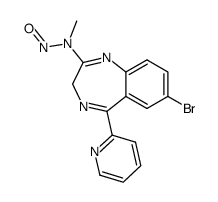 (7-bromo-5-pyridin-2-yl-3H-benzo[e][1,4]diazepin-2-yl)-methyl-nitroso-amine结构式