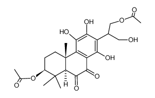 2-(Acetyloxy)-7-[2-(acetyloxy)-1-(hydroxymethyl)ethyl]-1,2,3,4,4a,10a-hexahydro-5,6,8-trihydroxy-1,1,4a-trimethylphenanthrene-9,10-dione Structure