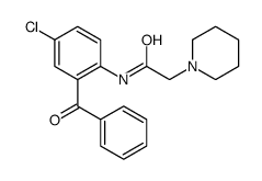 N-(2-benzoyl-4-chlorophenyl)-2-piperidin-1-ylacetamide结构式