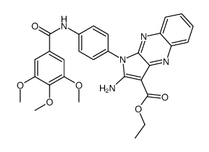 ethyl 2-amino-1-[4-[(3,4,5-trimethoxybenzoyl)amino]phenyl]pyrrolo[3,2-b]quinoxaline-3-carboxylate Structure