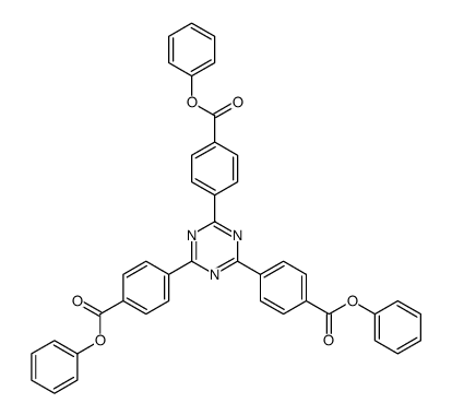phenyl 4-[4,6-bis(4-phenoxycarbonylphenyl)-1,3,5-triazin-2-yl]benzoate结构式