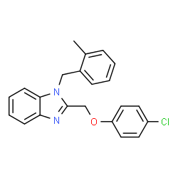 2-((4-chlorophenoxy)methyl)-1-(2-methylbenzyl)-1H-benzo[d]imidazole结构式