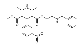 3-(2-(benzylamino)ethyl) 5-methyl 2,6-dimethyl-4-(3-nitrophenyl)-1,4-dihydropyridine-3,5-dicarboxylate Structure