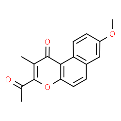 3-Acetyl-8-methoxy-2-methyl-1H-naphtho[2,1-b]pyran-1-one结构式