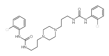 N,N-(1,4-Piperazinediyldi-3,1-propanediyl)bis(N-(2-chlorophenyl)urea) structure