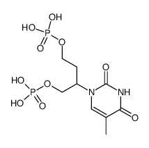 5-methyl-1-(3-phosphonooxy-1-phosphonooxymethyl-propyl)-1H-pyrimidine-2,4-dione结构式
