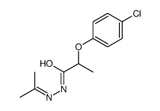 2-(4-chlorophenoxy)-N-(propan-2-ylideneamino)propanamide结构式