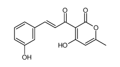 4-hydroxy-3-[3-(3-hydroxy-phenyl)-acryloyl]-6-methyl-pyran-2-one Structure