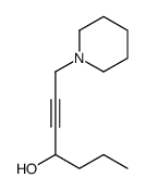 1-piperidin-1-ylhept-2-yn-4-ol结构式
