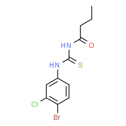 N-{[(4-bromo-3-chlorophenyl)amino]carbonothioyl}butanamide结构式