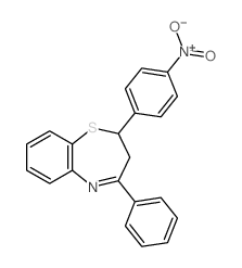2-(4-(Hydroxy(oxido)amino)phenyl)-4-phenyl-2,3-dihydro-1,5-benzothiazepine结构式