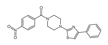 Piperazine, 1-(4-nitrobenzoyl)-4-(4-phenyl-2-thiazolyl)- (9CI) Structure