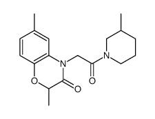 Piperidine, 1-[(2,3-dihydro-2,6-dimethyl-3-oxo-4H-1,4-benzoxazin-4-yl)acetyl]-3-methyl- (9CI)结构式