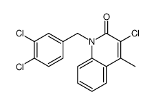 3-chloro-1-[(3,4-dichlorophenyl)methyl]-4-methylquinolin-2-one Structure