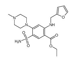 2-furfurylamino-4-(4-methyl-piperazin-1-yl)-5-sulfamoyl-benzoic acid ethyl ester Structure