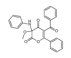 3-anilino-5-benzoyl-3-methoxy-6-phenyl-pyran-2,4-dione Structure