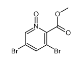 2-Pyridinecarboxylic acid, 3,5-dibromo-, Methyl ester, 1-oxide Structure