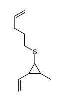 1-ethenyl-2-methyl-3-pent-4-enylsulfanylcyclopropane结构式