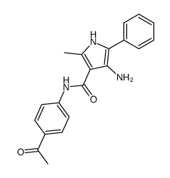 4-Amino-2-methyl-5-phenyl-1H-pyrrole-3-carboxylic acid (4-acetyl-phenyl)-amide结构式