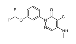 4-chloro-2-(3-difluoromethoxy-phenyl)-5-methylamino-2H-pyridazin-3-one结构式