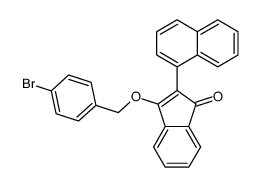 3-[(4-bromophenyl)methoxy]-2-naphthalen-1-ylinden-1-one结构式