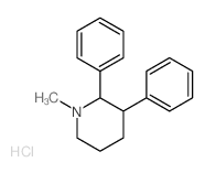 Piperidine, 1-methyl-2,3-diphenyl-, hydrochloride (1:1) structure