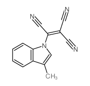 2-(3-methylindol-1-yl)ethene-1,1,2-tricarbonitrile结构式