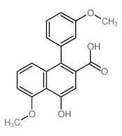4-hydroxy-5-methoxy-1-(3-methoxyphenyl)naphthalene-2-carboxylic acid结构式