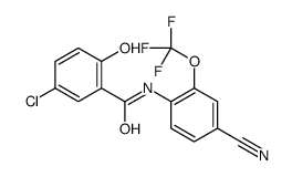 5-chloro-N-[4-cyano-2-(trifluoromethoxy)phenyl]-2-hydroxybenzamide Structure