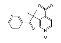 2-methyl-2-(4-nitro-1-oxidopyridin-1-ium-3-yl)-1-pyridin-3-ylpropan-1-one Structure