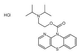 2-[di(propan-2-yl)amino]ethyl pyrido[3,2-b][1,4]benzothiazine-10-carboxylate,hydrochloride结构式