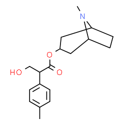 α-(Hydroxymethyl)-4-methylbenzeneacetic acid 8-methyl-8-azabicyclo[3.2.1]octan-3-yl ester Structure
