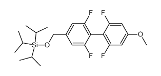 2,2',6,6'-tetrafluoro-4-methoxy-4'-{[(triisopropylsilyl)oxy]methyl}[1,1'-biphenyl]结构式