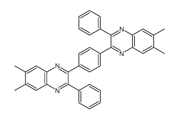 2-[4-(6,7-dimethyl-3-phenylquinoxalin-2-yl)phenyl]-6,7-dimethyl-3-phenylquinoxaline结构式