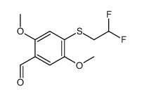 4-(2,2-difluoroethylsulfanyl)-2,5-dimethoxybenzaldehyde结构式
