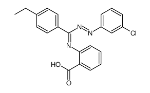 2-[[[(3-chlorophenyl)diazenyl]-(4-ethylphenyl)methylidene]amino]benzoic acid Structure