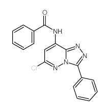 N-(3-chloro-9-phenyl-1,2,7,8-tetrazabicyclo[4.3.0]nona-2,4,6,8-tetraen-5-yl)benzamide结构式