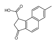 7-methyl-3-oxo-1,2-dihydrocyclopenta[a]naphthalene-1-carboxylic acid Structure