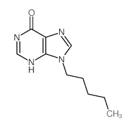 6H-Purin-6-one,1,9-dihydro-9-pentyl- structure