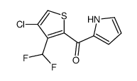 [4-chloro-3-(difluoromethyl)thiophen-2-yl]-(1H-pyrrol-2-yl)methanone结构式