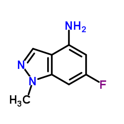 6-氟-1-甲基-1H-吲唑-4-胺结构式
