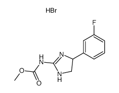 [4-(3-Fluoro-phenyl)-4,5-dihydro-1H-imidazol-2-yl]-carbamic acid methyl ester; hydrobromide结构式