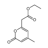 ethyl 4-methyl-2-oxo-2H-pyran-6-acetate structure