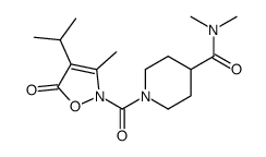 4-Piperidinecarboxamide,N,N-dimethyl-1-[[3-methyl-4-(1-methylethyl)-5-oxo-2(5H)-isoxazolyl]carbonyl]-结构式